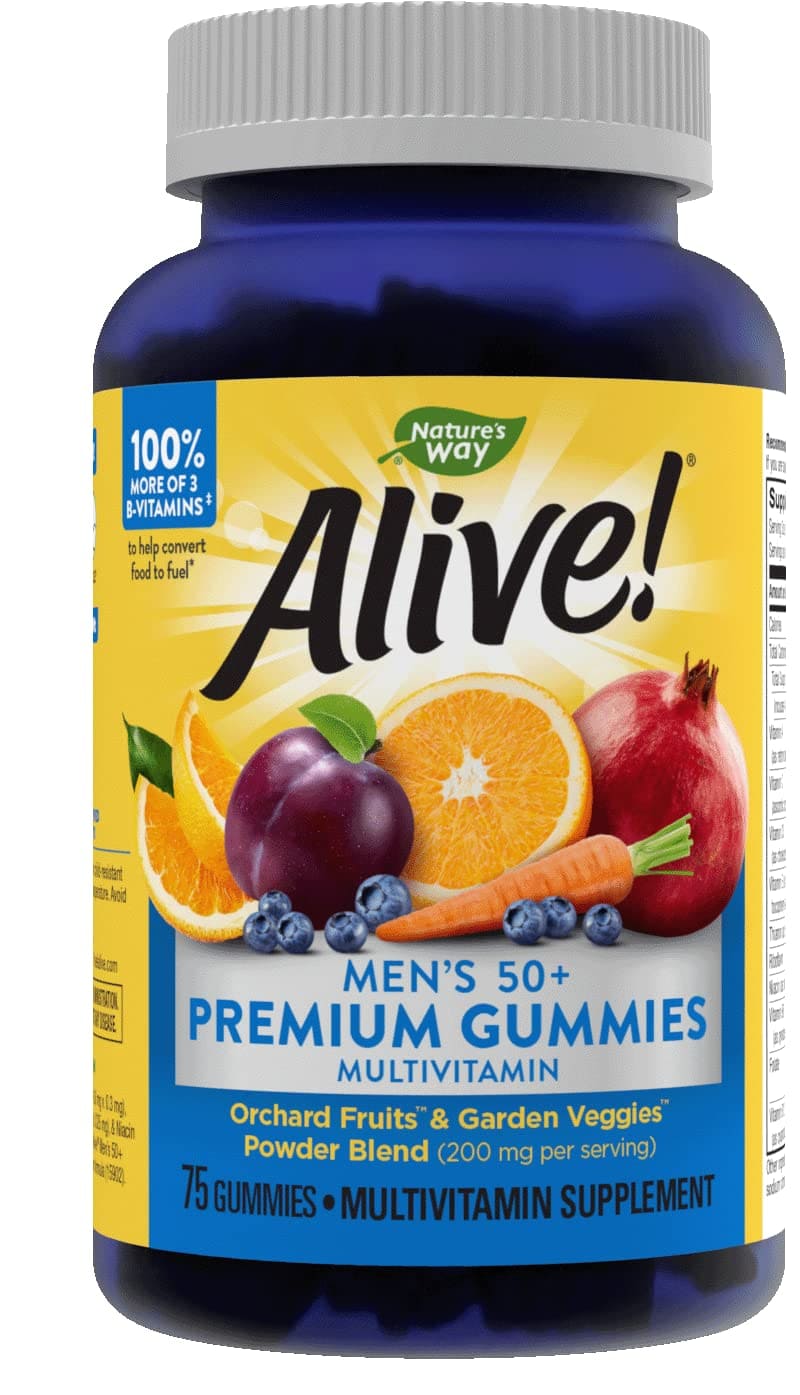 Natures Way Alive Men's 50 Plus Gummy Multivitamins