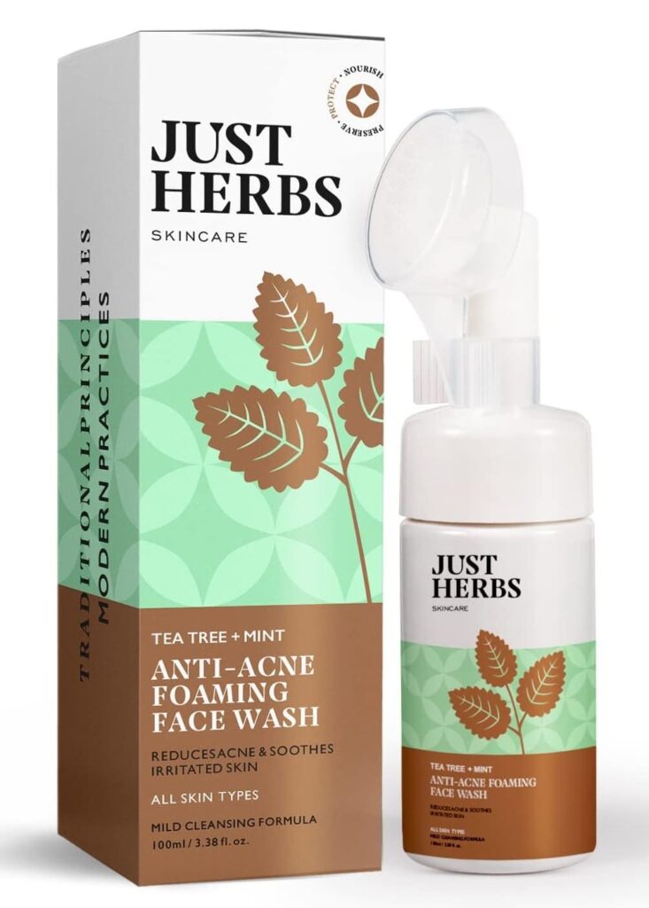 Just Herbs Anti Acne Foaming Face Wash for pimples