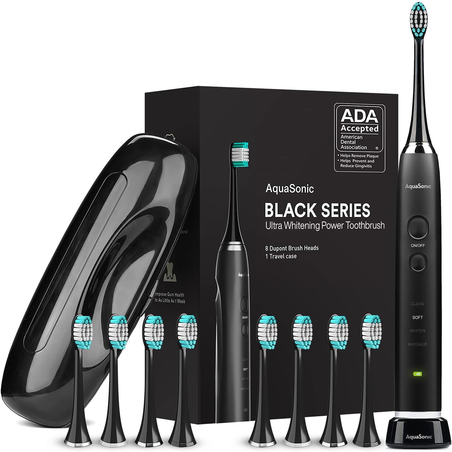 AquaSonic Black Series Ultra Whitening Best Electric Toothbrush